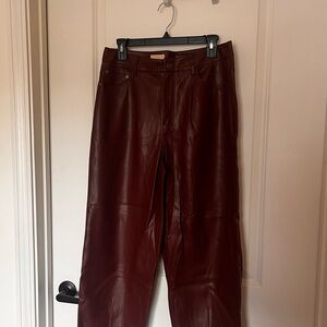 Pilcro Burgundy Leather Pants